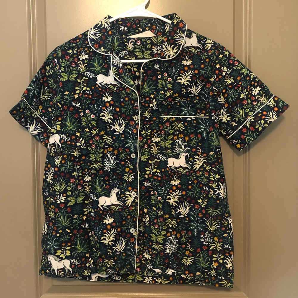 Printfresh Unicorn Garden Pajama Top (Small)